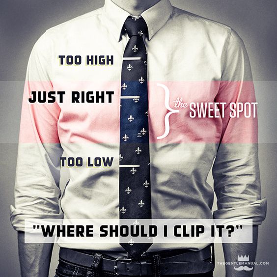 Where to put your tie clip