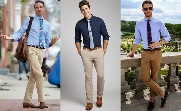 chinos and dress shoes