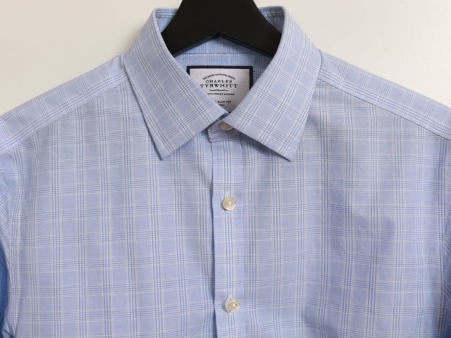 Charles Tyrwhitt Review: Light Blue Prince of Wales Extra Slim Fit Non Iron French Cuffs