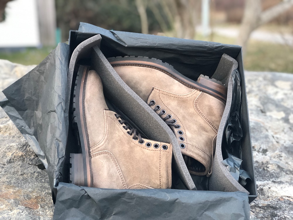 Project TWLV Royal Logger Boot in Sand Suede Unboxing
