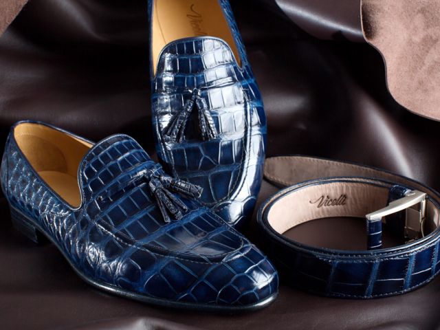 Vicelli Bespoke Shoemaker - Crocodile Loafers