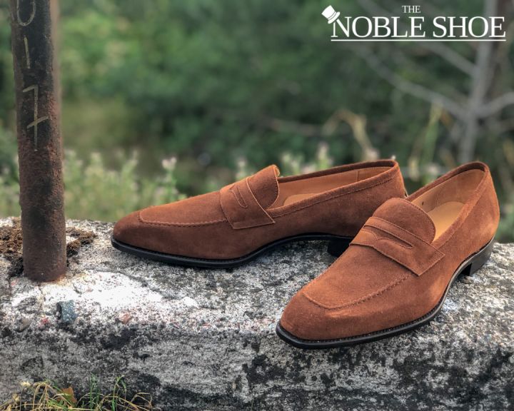 Carlos Santos Loafers Review: 9780 Penny Loafer In Brown Suede display picture 3