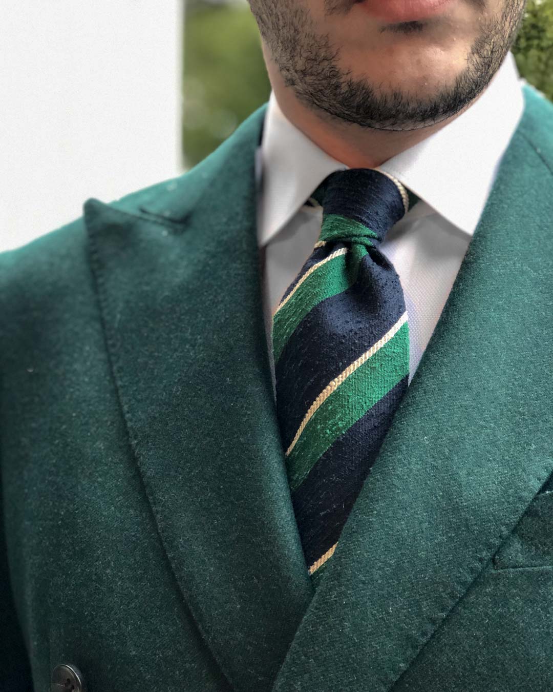 Granqvist Store Ties Review - Regimental Shantung Tie Outfit