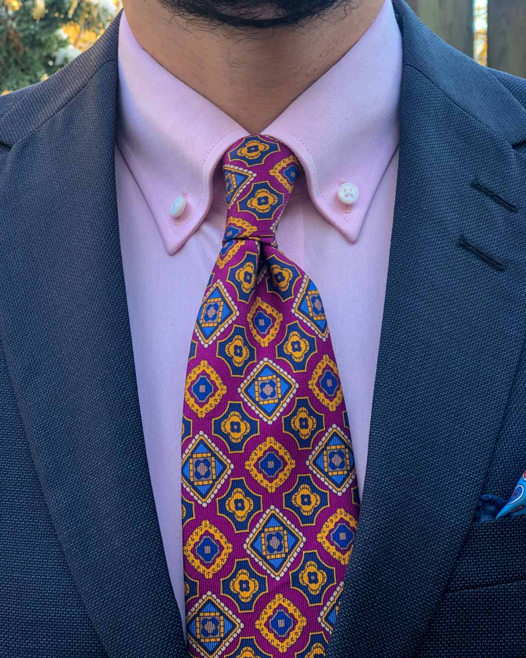 Purple Granqvist Printed Tie