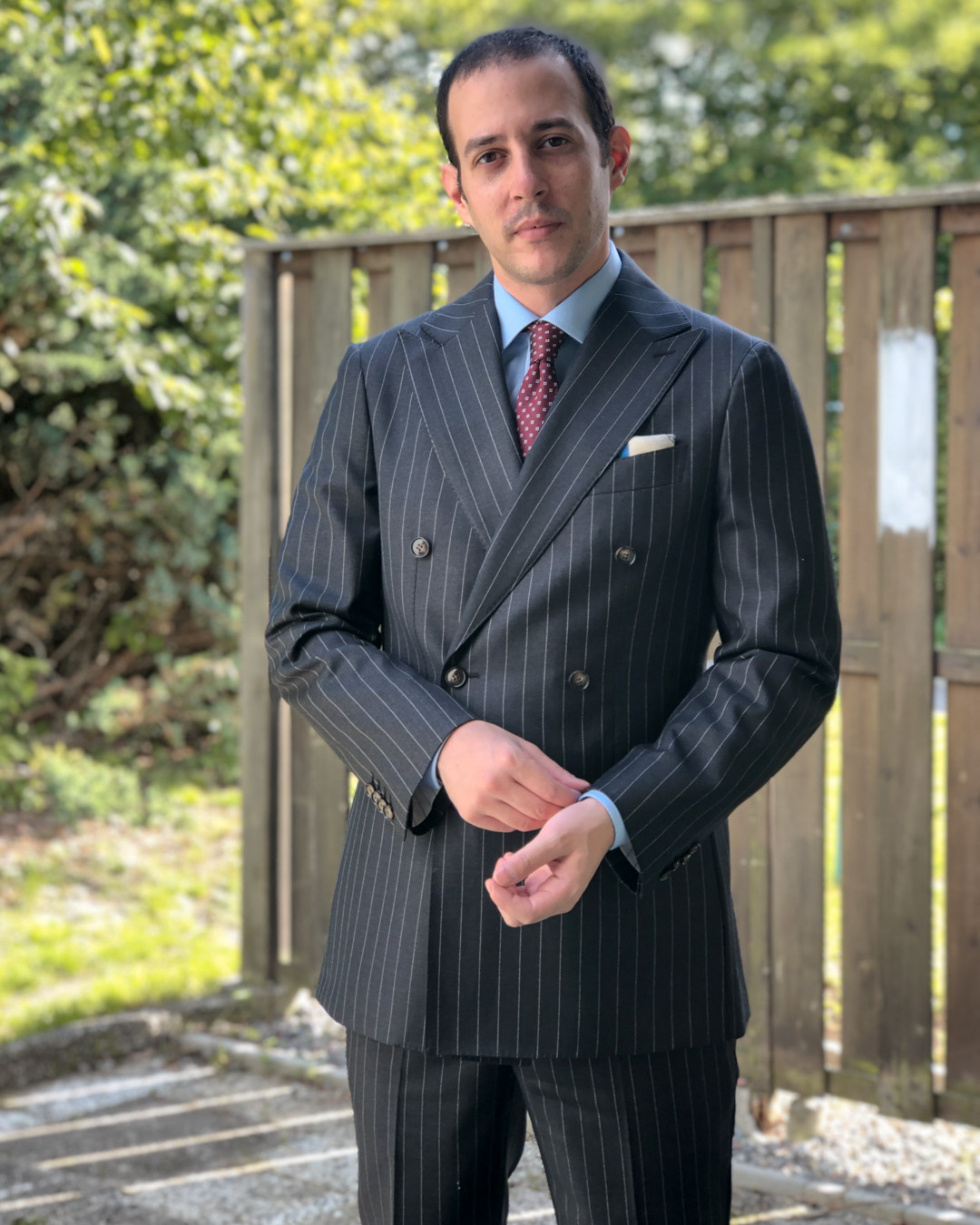 Classic Pinstripe Grey Suit