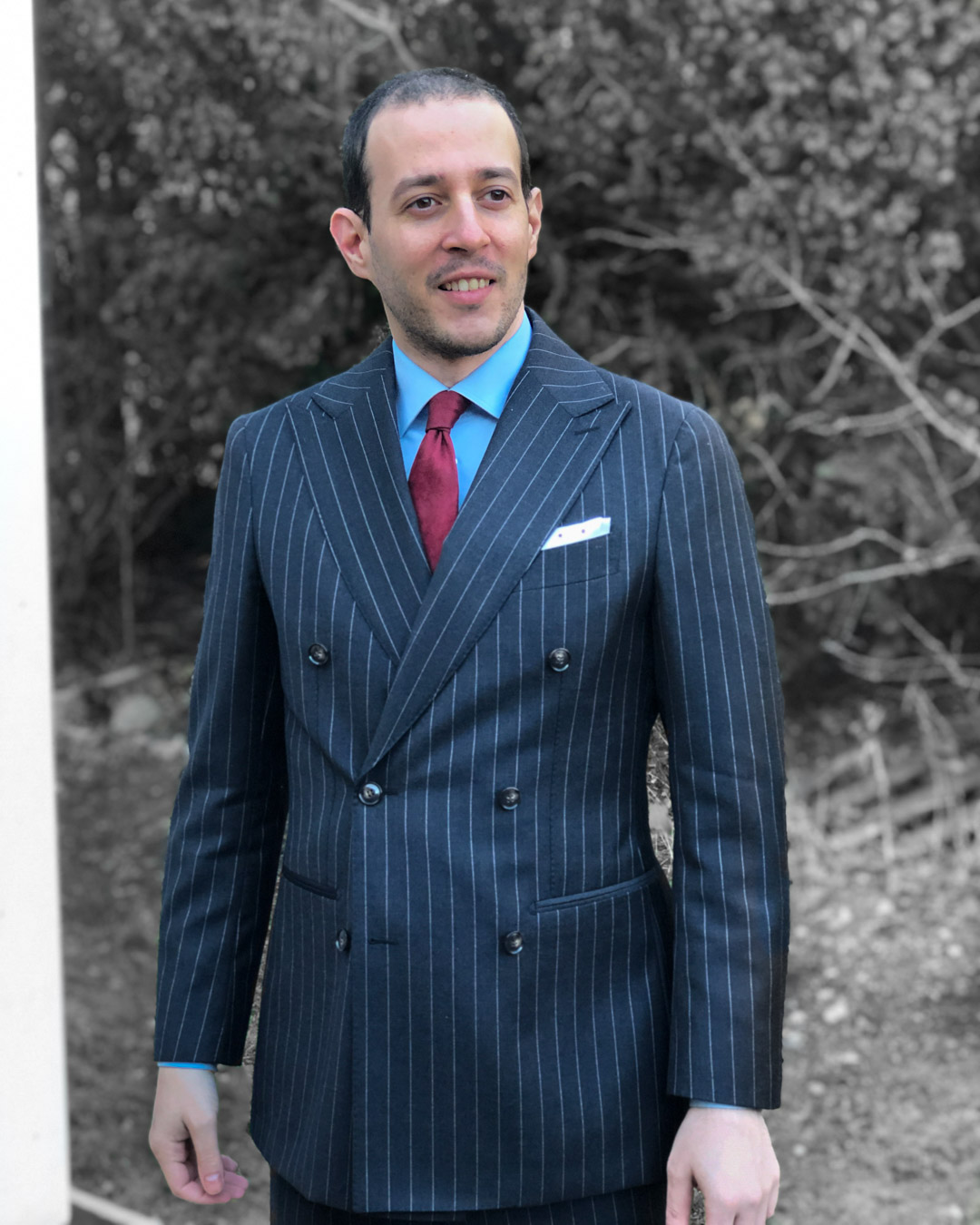 Double Breasted Pinstripe Suit