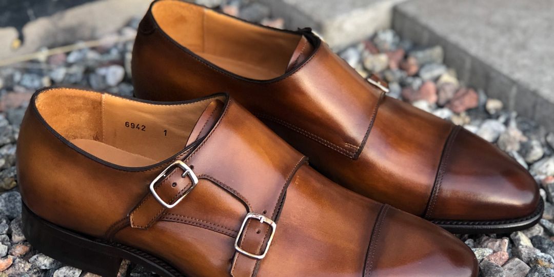 Carlos Santos Handgrade Double Monk in Algarve Patina for The Noble Shoe