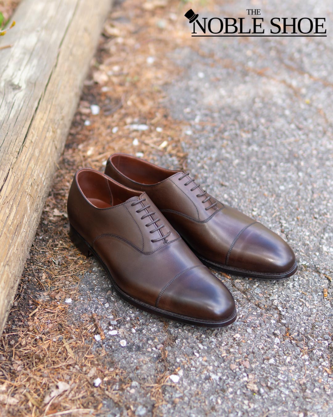 Crockett & Jones Lonsdale Handgrade Oxford in Dark Brown Calf for The Noble Shoe
