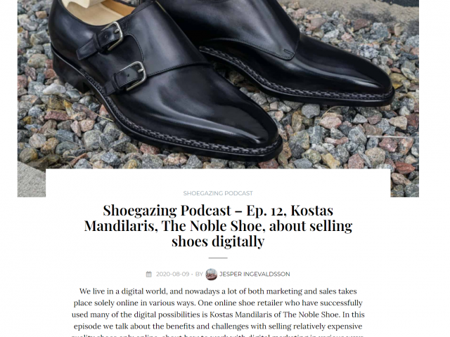 welted shoe news august 2020 - shoegazing noble shoe interview