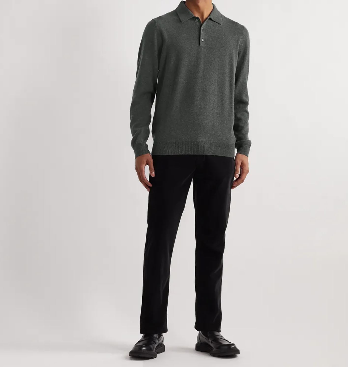 Altea Milano Cashmere Polo Sweater