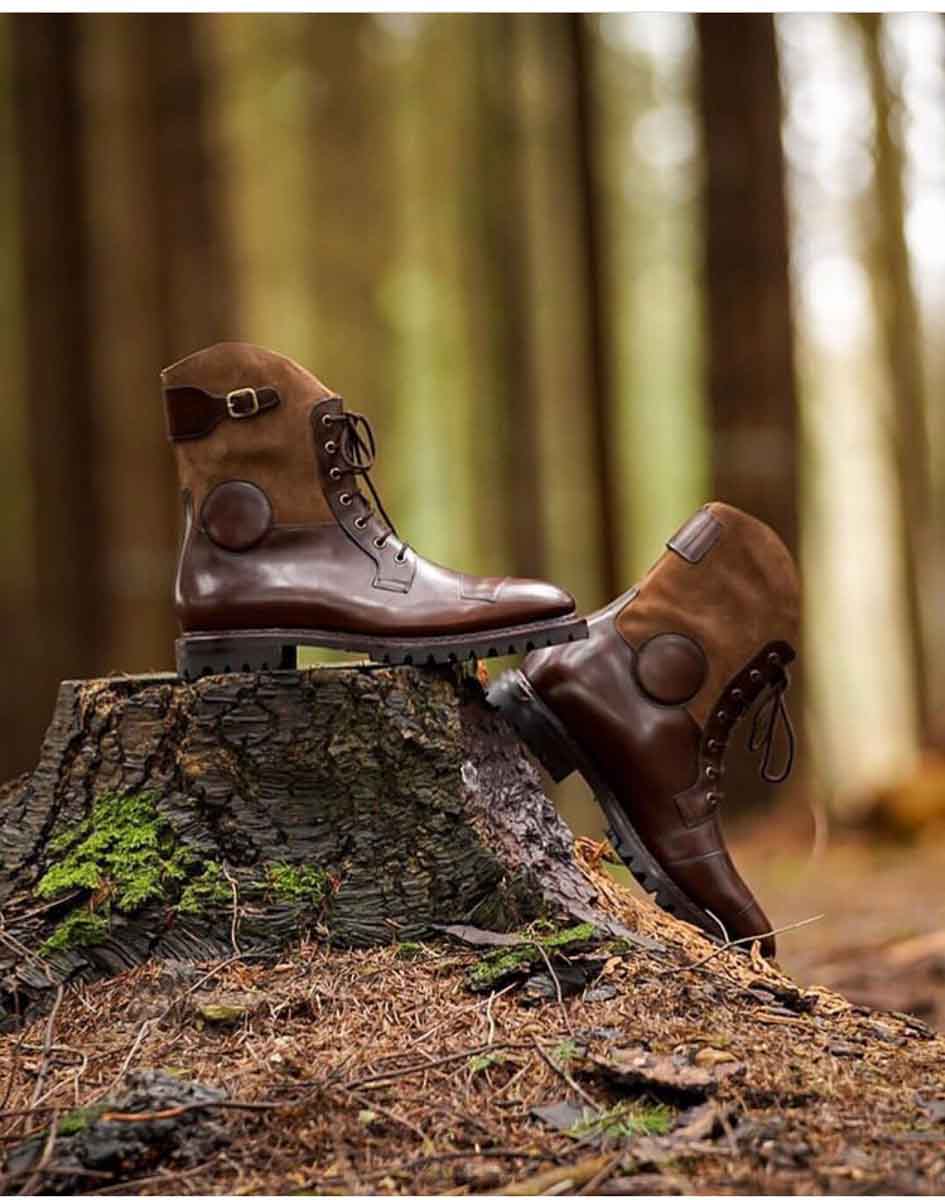 boots in forest