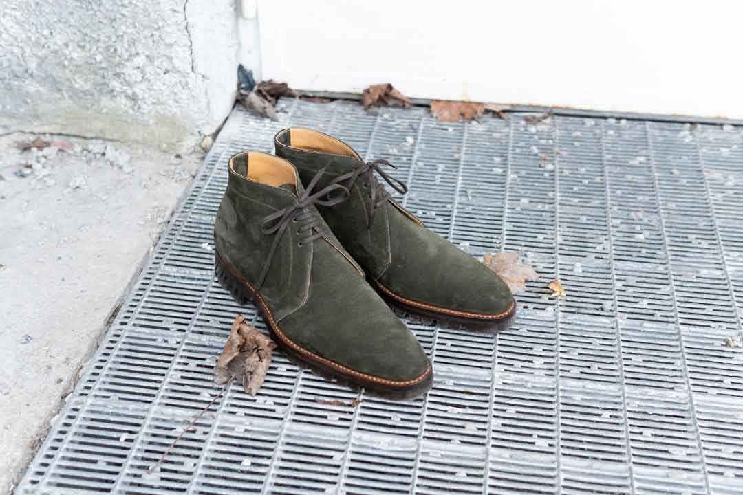 Green Suede Boots