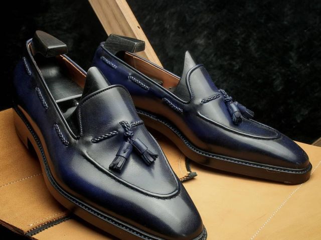 navy loafers