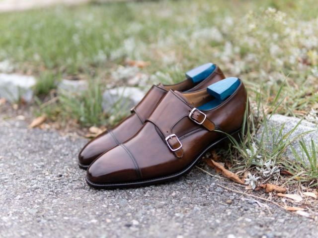 Carlos Santos 6942 Double Monks in Algarve Patina for The Noble Shoe