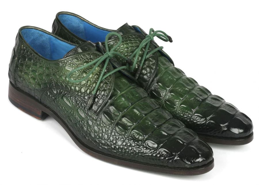 Enzo Mens Gator Crocodile Print Dress Shoes