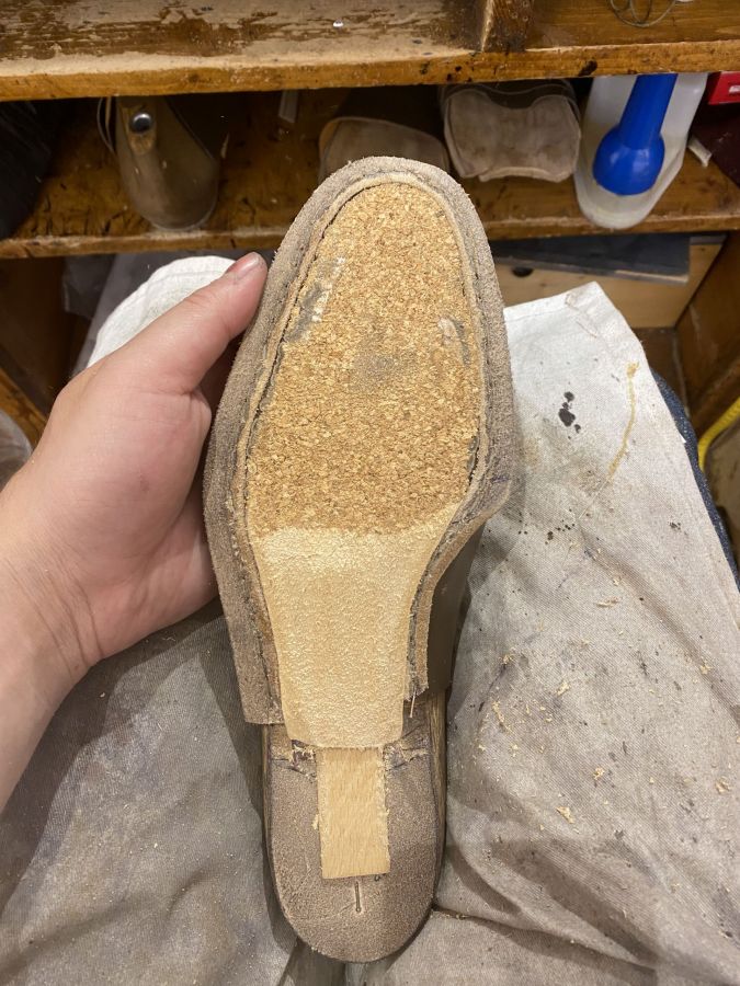 cork on shoes