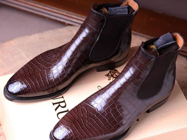Meccariello Porosus Crocodile Shoes