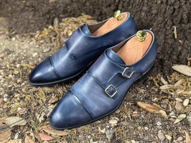 Carlos Santos 9975 Handgrade Double Monks in Light Norte Patina