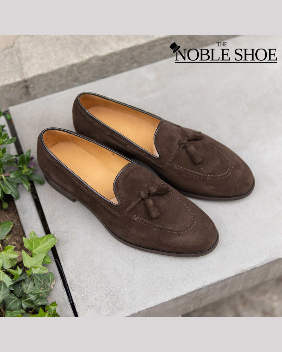 Carlos Santos 4210 Tassel Loafers in Dark Brown Suede Carlos Santos 4210 Tassel Loafers in Dark Brown Suede
