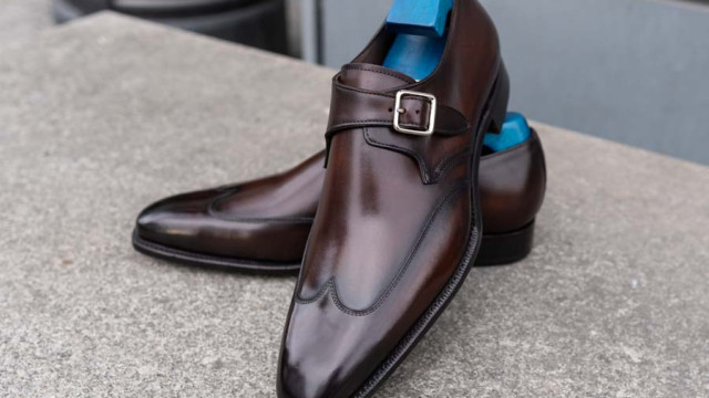 The Carlos Santos Single Monk Strap Austerity Brogue Single Monk Strap Austerity Brogue
